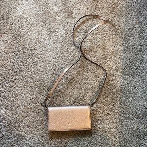 Kate Spade rose gold, wallet bag.